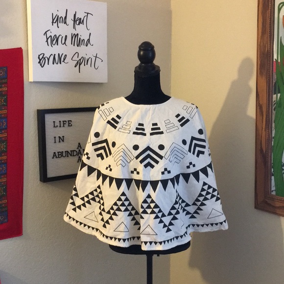 Sweaters - Trippy Festival Poncho Geometric Psychedelic Indie